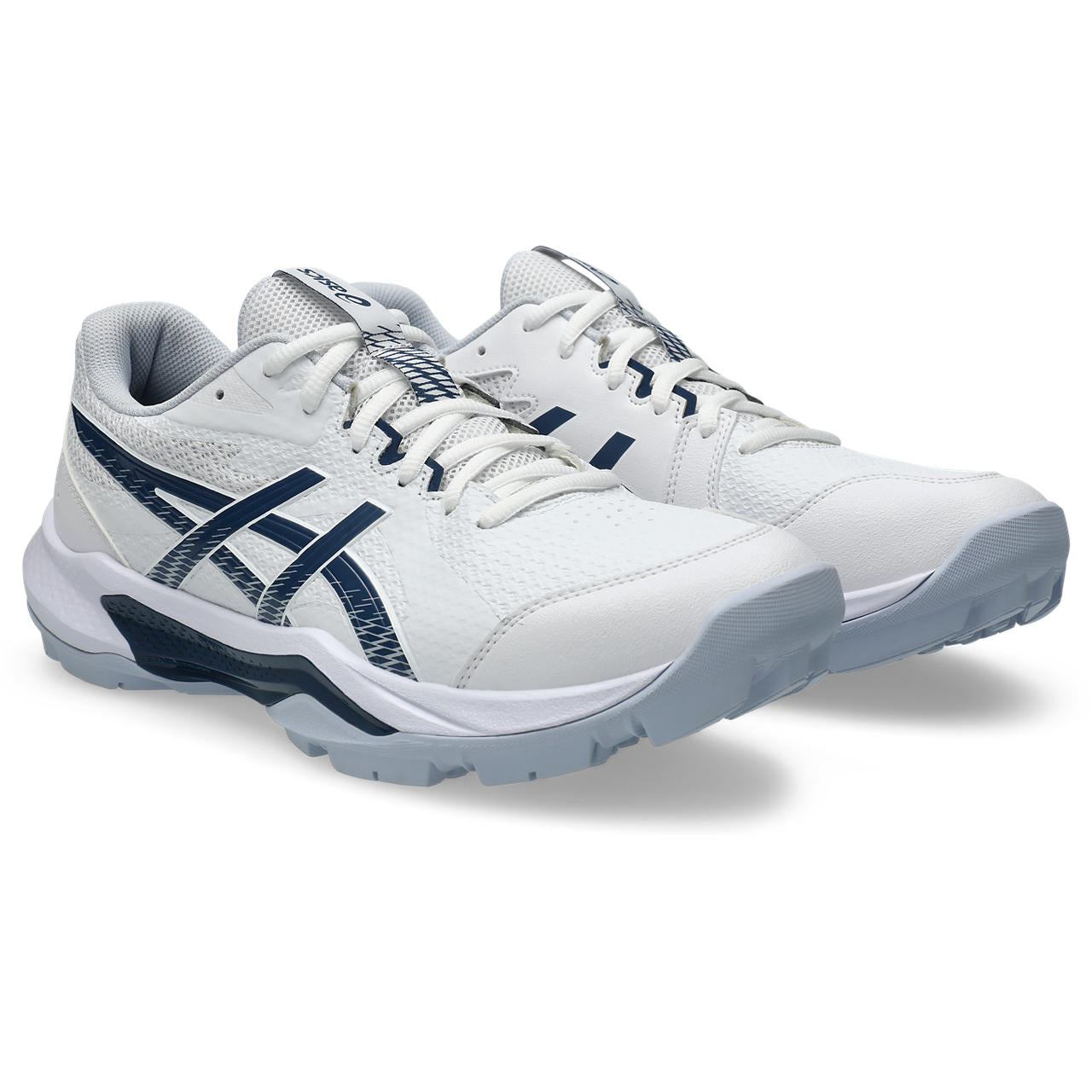 Asics Gel Peake 3 Rubber Cricket Shoe White/Blue
