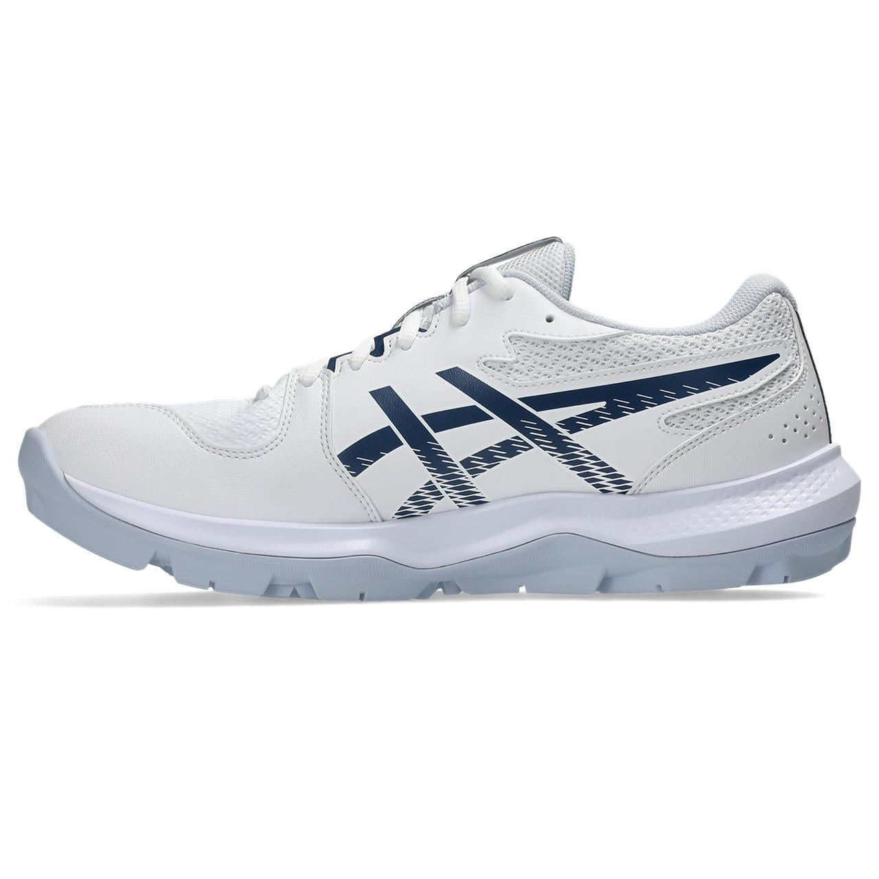 Asics Gel Peake 3 Rubber Cricket Shoe White/Blue
