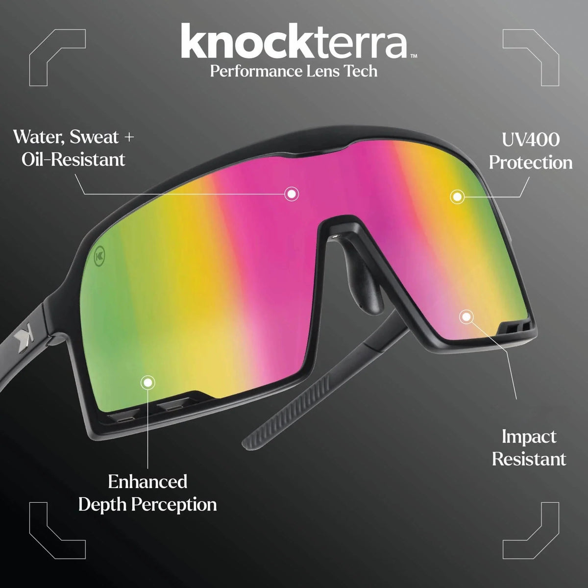 Knockaround Campeones Rainbow on Black
