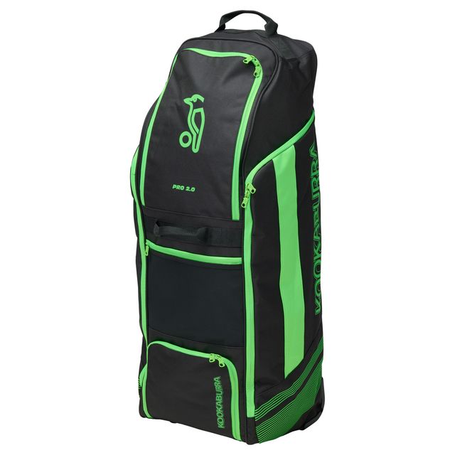 Kookaburra Pro 2.0 Wheelie Duffle Bag Black/Lime